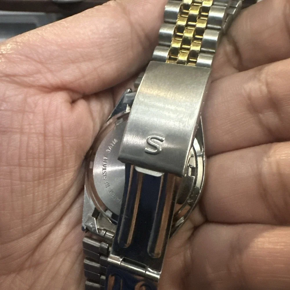 Working Vtg Selco Geneve Watch Barlow-hunt Watch‎ Two Tone New Battery 35mm 8.5